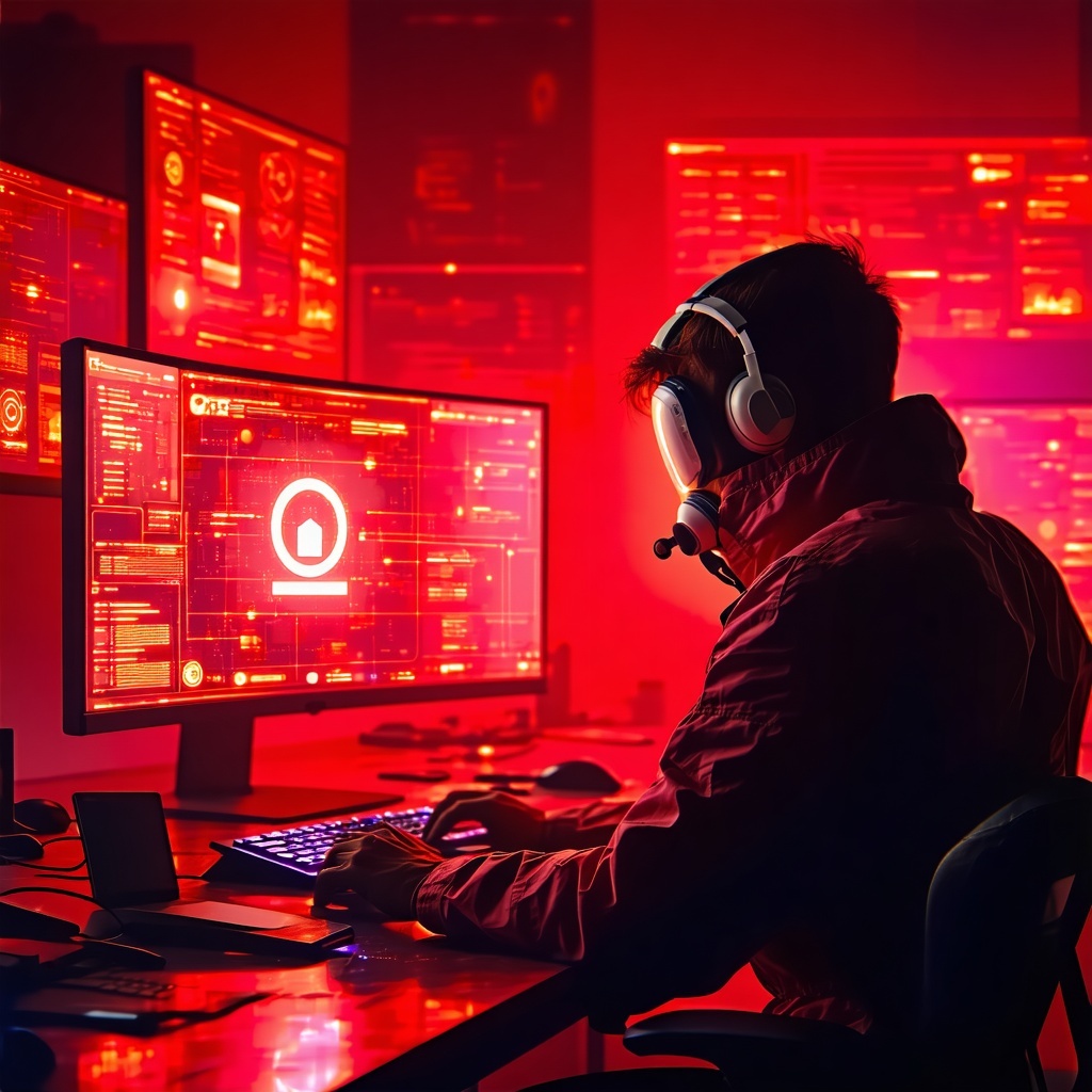 A image with Cyberattack on the Irish Health Service with red colors-1
