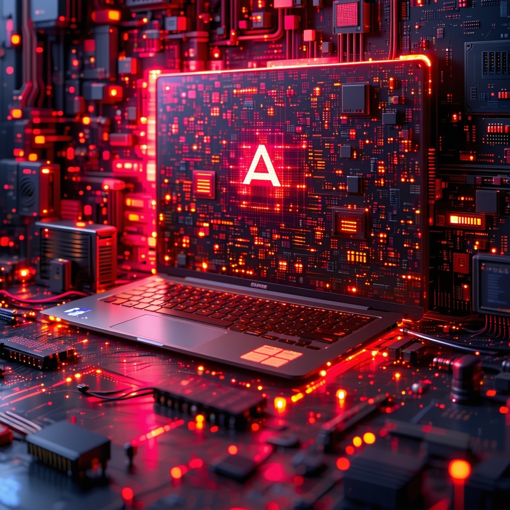 create an image of Japaese Electronics giant is under attack in cybersecurity with red color-1