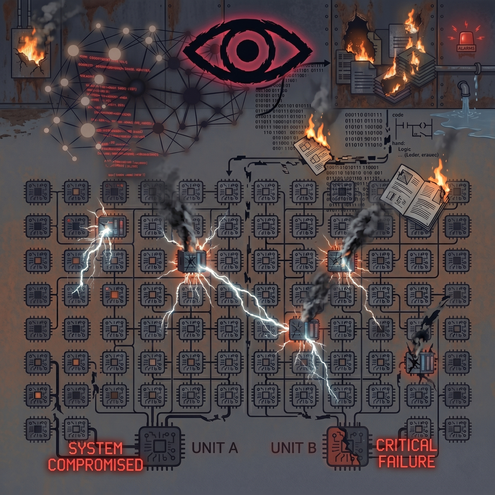 Industrial infrastructure as a prepared battlefield